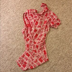In My Jammers Bow Print Pajama Set